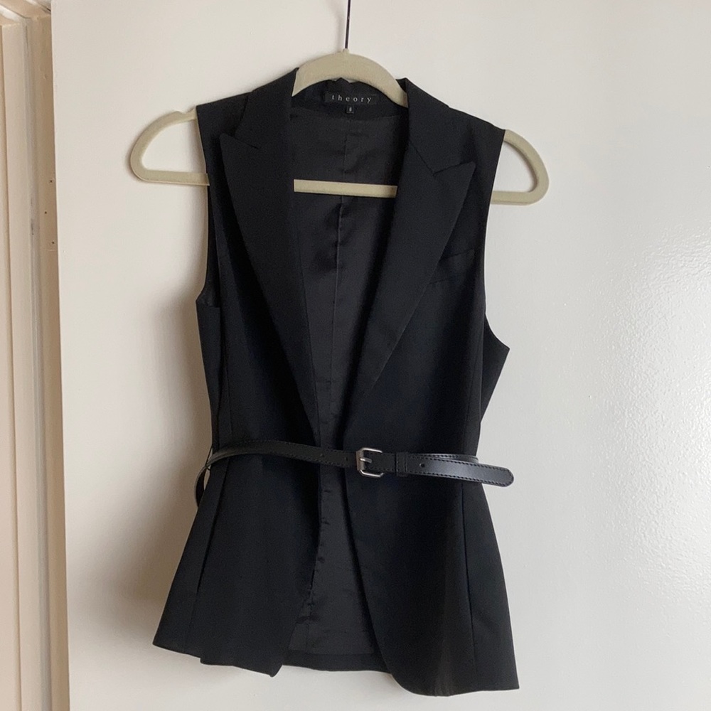 Theory wool vest/belt